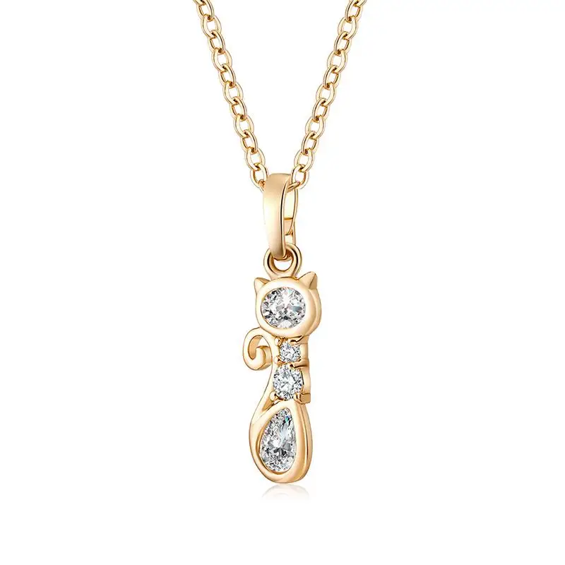 Wholesale Girl Lovely Cat Shape Necklace Gold Color Kitten Shape Necklace Drop Shipping
Wholesale Girl Lovely Cat Shape Necklace Gold Color Kitten Shape Necklace Drop Shipping