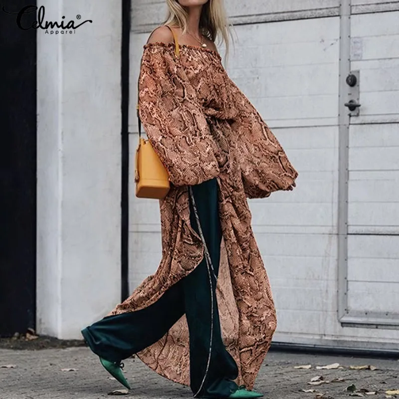 Celmia Big Size Bohemian Dress Women Vintage Printed Maxi Dress Sexy Off Shoulder Casual Long Party Vestidos Robe Mujer Sundress
Celmia Big Size Bohemian Dress Women Vintage Printed Maxi Dress Sexy Off Shoulder Casual Long Party Vestidos Robe Mujer Sundress