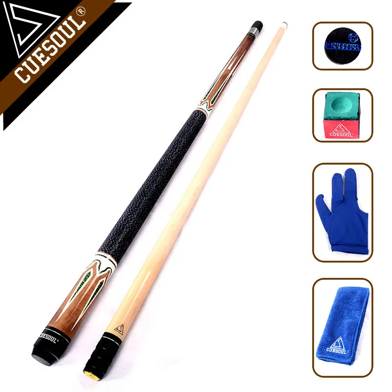 CUESOUL Billiard Pool Cue Stick With 11.5mm/12.75mm Cue Tip Snooker Cue 58" 19oz With Free Tool
CUESOUL Billiard Pool Cue Stick With 11.5mm/12.75mm Cue Tip Snooker Cue 58" 19oz With Free Tool