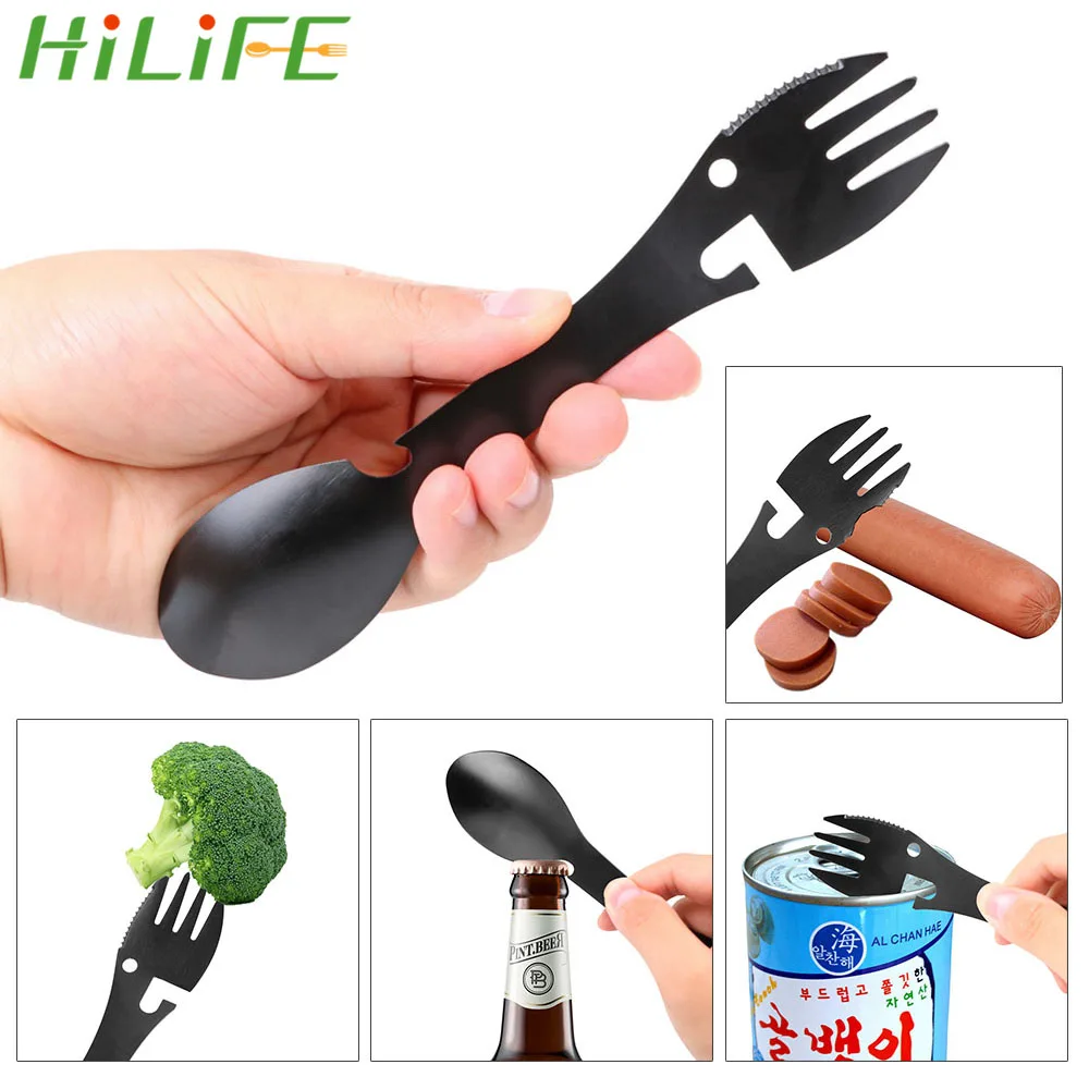 HILIFE Stainless Steel Fork Spoon Bottle Opener Can Opener Multi-function Tourist Camping Steak Knife Portable Outdoor Tableware
HILIFE Stainless Steel Fork Spoon Bottle Opener Can Opener Multi-function Tourist Camping Steak Knife Portable Outdoor Tableware