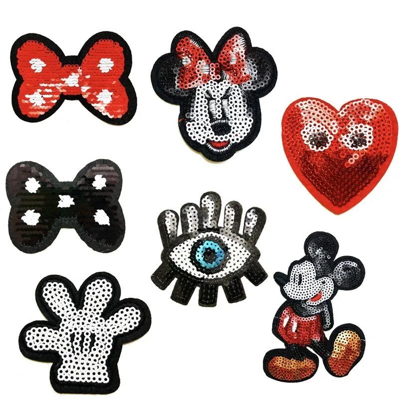 Sequins Clothes Parent-child outfit sequins Appliques Iron on patches for clothing mickey Diy Jacket Shirt Polo Cap Jeans Decor
Sequins Clothes Parent-child outfit sequins Appliques Iron on patches for clothing mickey Diy Jacket Shirt Polo Cap Jeans Decor