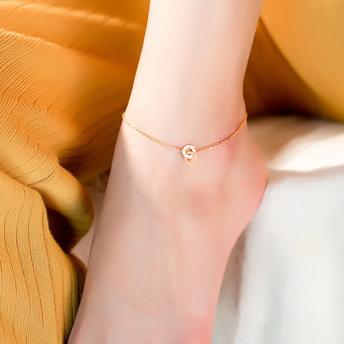 Double Circle Rose Gold Stainless Steel Ankle Chain Sexy Anklet Bracelet On The Leg Anklets For Ladies Foot Women Fashion
Double Circle Rose Gold Stainless Steel Ankle Chain Sexy Anklet Bracelet On The Leg Anklets For Ladies Foot Women Fashion