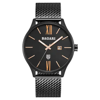 BAGARI Watch for Man Clock Relogio Masculino High Quality Steel Mesh Wrist Watch Date Display Classic Business Men's Watch
BAGARI Watch for Man Clock Relogio Masculino High Quality Steel Mesh Wrist Watch Date Display Classic Business Men's Watch
