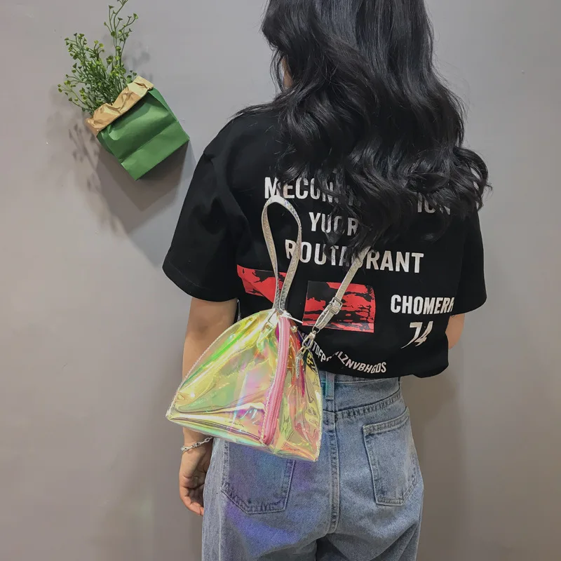 Women Transparent Bag Triangle Clear PVC Jelly Small Tote Messenger Bags Female Crossbody Shoulder Bags
Women Transparent Bag Triangle Clear PVC Jelly Small Tote Messenger Bags Female Crossbody Shoulder Bags