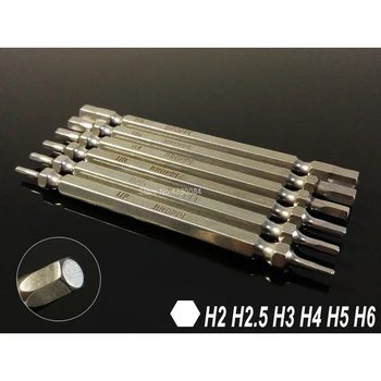6Pcs Set 100MM H2-H6 Magnetic Double Head Inner Hexagon Screwdriver Bits 1/4" Hex Shank Power Hand Tools Drill Bits S2 Steel
6Pcs Set 100MM H2-H6 Magnetic Double Head Inner Hexagon Screwdriver Bits 1/4" Hex Shank Power Hand Tools Drill Bits S2 Steel