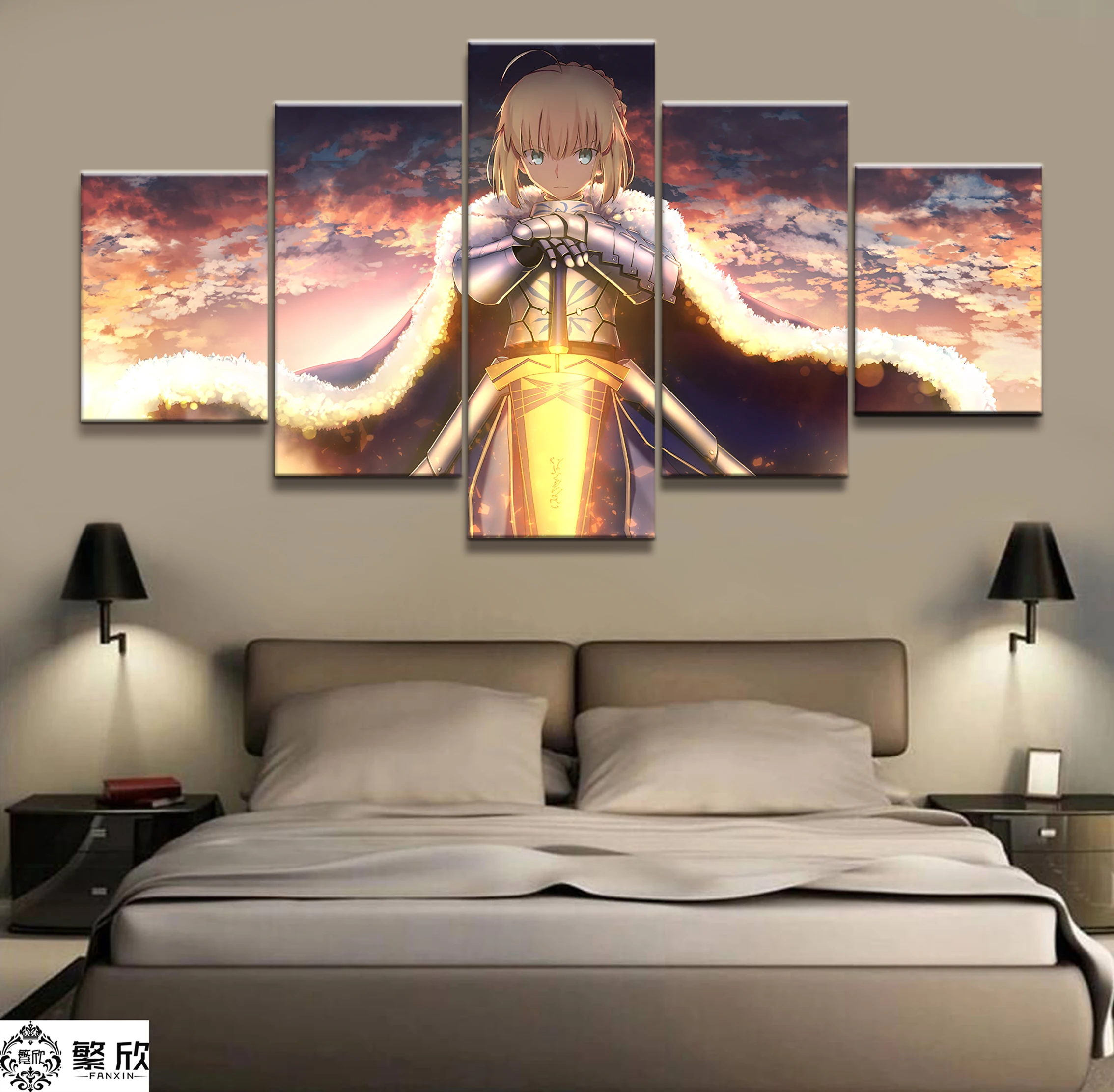 Home Decor Modular Canvas Picture 5 Piece Fate Stay Night Arthur Saber Animation Painting Poster Wall For Home Canvas Wholesale
Home Decor Modular Canvas Picture 5 Piece Fate Stay Night Arthur Saber Animation Painting Poster Wall For Home Canvas Wholesale