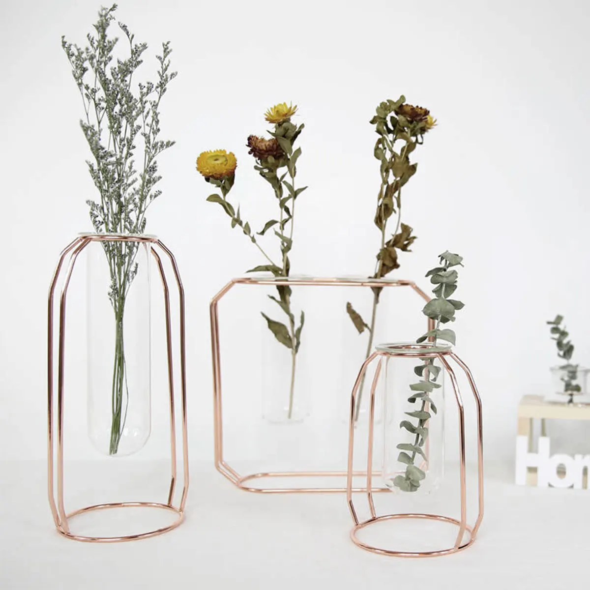 Affordable Lluxury 1Set Nordic Style Glass Iron Art Vase Rose Gold Ceometric Shape Flowerpot Home Wedding Decoration Accessories
Affordable Lluxury 1Set Nordic Style Glass Iron Art Vase Rose Gold Ceometric Shape Flowerpot Home Wedding Decoration Accessories