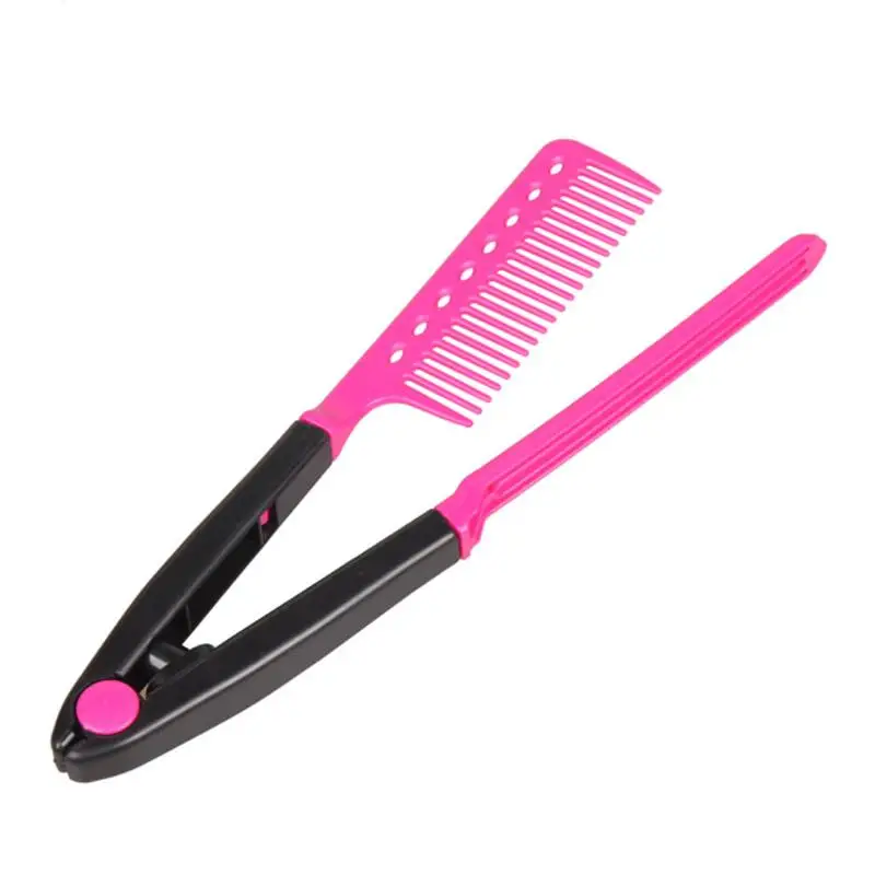 

Fashion Hair Anti-static Combs V Type Hair Straightener Comb DIY Salon Haircut Hairdressing Styling Barber Combs Brush Tool