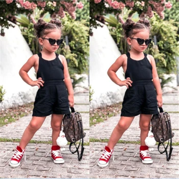 Infant Toddler Baby Girls Kids Black Backless Cross bowknot Romper Sleeveless Playsuit Jumpsuit Summer New Overalls For Girl
Infant Toddler Baby Girls Kids Black Backless Cross bowknot Romper Sleeveless Playsuit Jumpsuit Summer New Overalls For Girl