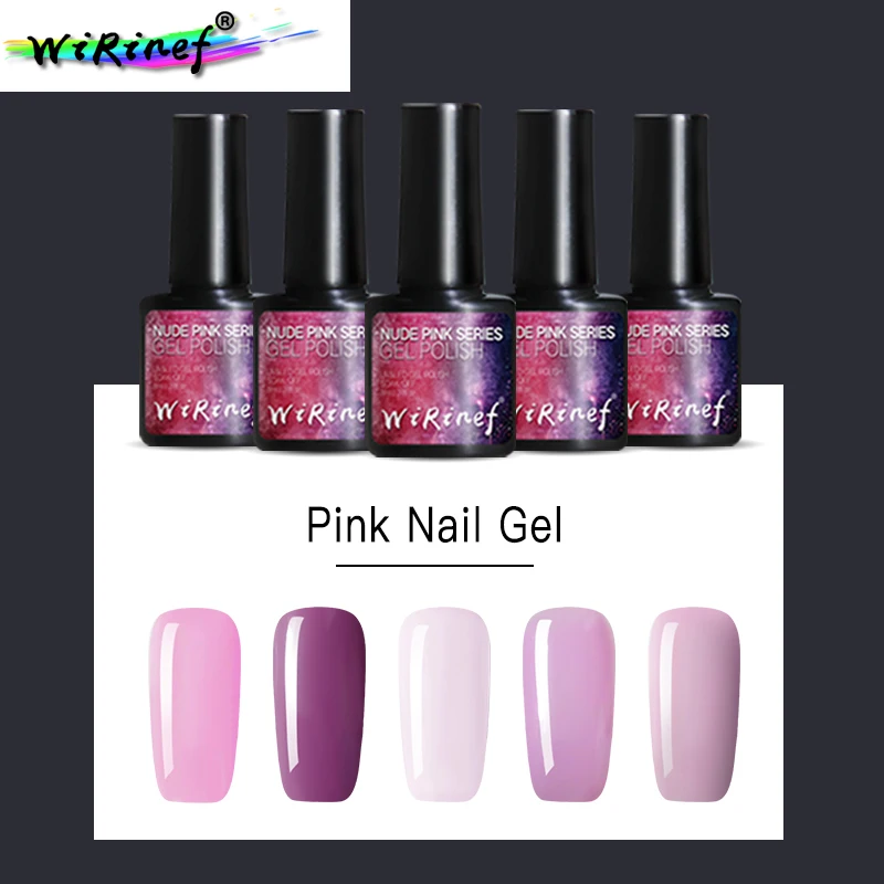 WiRinef Pink Series 5 Pure Color Nail Polish Varnishes Long Lasting Soak Off UV Gel Polish Manicure Nail Art Lacquer
WiRinef Pink Series 5 Pure Color Nail Polish Varnishes Long Lasting Soak Off UV Gel Polish Manicure Nail Art Lacquer
