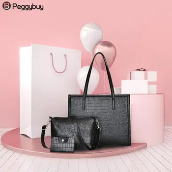 3 Sets/set High Quality Leather Women Handbags Tote Bag Ladies Shoulder Messenger crossbody bag Clutch Feminina
3 Sets/set High Quality Leather Women Handbags Tote Bag Ladies Shoulder Messenger crossbody bag Clutch Feminina