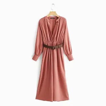 Chic Women Jumpsuit Spring 2019 New Fashion Belt Wide Leg Ankle Length V-Neck Female Casual Wears
Chic Women Jumpsuit Spring 2019 New Fashion Belt Wide Leg Ankle Length V-Neck Female Casual Wears