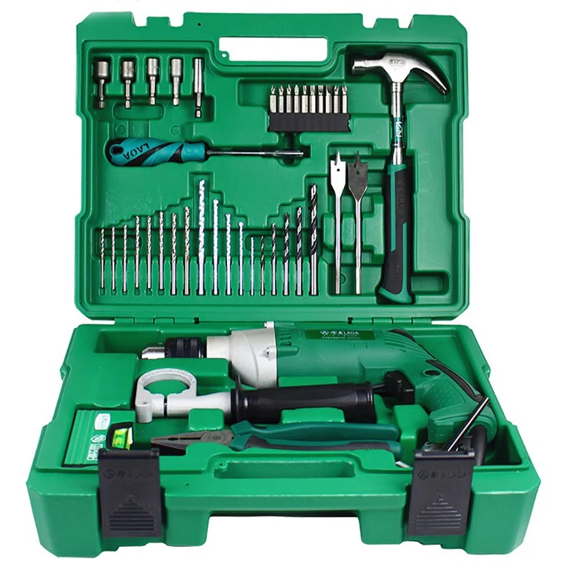 LAOA LA415513 - U Electric Drill Set Hand Tools Portable Impact Drilling Hammer Drilling Screwing Repair Tool Household Tool Set
LAOA LA415513 - U Electric Drill Set Hand Tools Portable Impact Drilling Hammer Drilling Screwing Repair Tool Household Tool Set