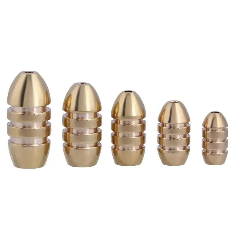 5Pcs/Pack 1.8g 3.5g 5g 7g 10g Thread Gold Copper Brass Bullet Shape Fishing Sinkers Kit Weight Fishing Tackle Pesca Accesories
5Pcs/Pack 1.8g 3.5g 5g 7g 10g Thread Gold Copper Brass Bullet Shape Fishing Sinkers Kit Weight Fishing Tackle Pesca Accesories