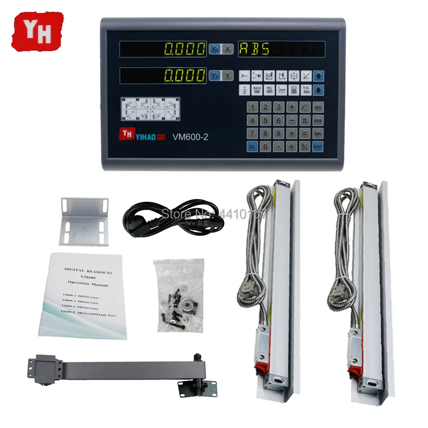 Linear Scales Dro Unit Digital Readout Kit/Set 2 Axis Display New VM600-2 and 2 PCS 5U Optical Line 300 400 500 600 700 800mm
Linear Scales Dro Unit Digital Readout Kit/Set 2 Axis Display New VM600-2 and 2 PCS 5U Optical Line 300 400 500 600 700 800mm