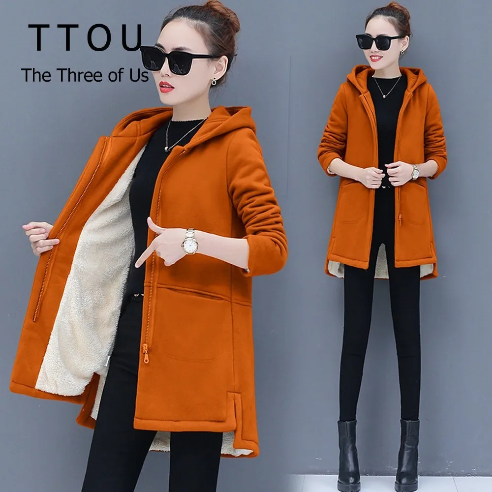 TTOU Women's Fleece Jacket Winter Autumn Coats Female Long Hooded Coats Outerwear Warm Thick Female Slim Fit Hoodies Jacket
TTOU Women's Fleece Jacket Winter Autumn Coats Female Long Hooded Coats Outerwear Warm Thick Female Slim Fit Hoodies Jacket