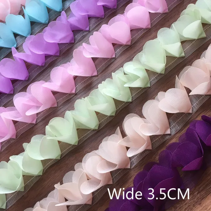 3.5CM Wide 3D Chiffon Fabric Guipure Lace Applique Collar Trim Decorated Ribbons For Wedding Dress Clothing DIY Sewing Supplies
3.5CM Wide 3D Chiffon Fabric Guipure Lace Applique Collar Trim Decorated Ribbons For Wedding Dress Clothing DIY Sewing Supplies