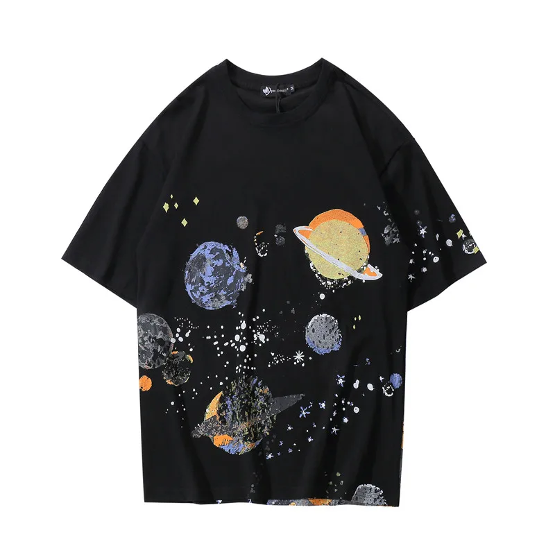2019 Summer New Brand Design Space Planet Print T-Shirt Men Women Couples Casual Cotton Hip Hop Short Sleeve Shirt
2019 Summer New Brand Design Space Planet Print T-Shirt Men Women Couples Casual Cotton Hip Hop Short Sleeve Shirt