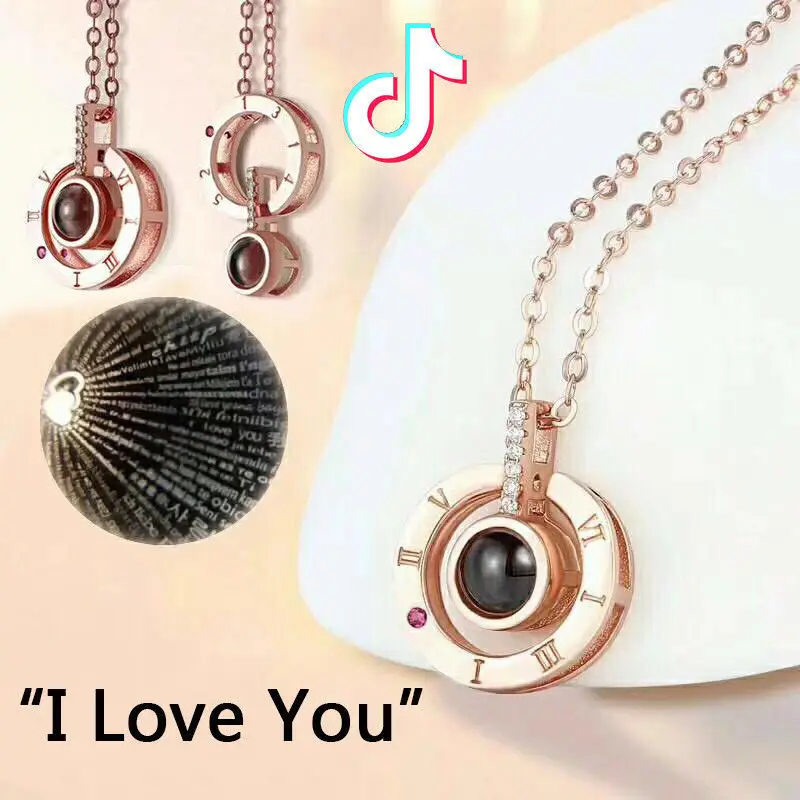 Valentine's Day 100 Languages Light Projection I Love You Pendant Necklace Lover Jewelry Gifts
Valentine's Day 100 Languages Light Projection I Love You Pendant Necklace Lover Jewelry Gifts