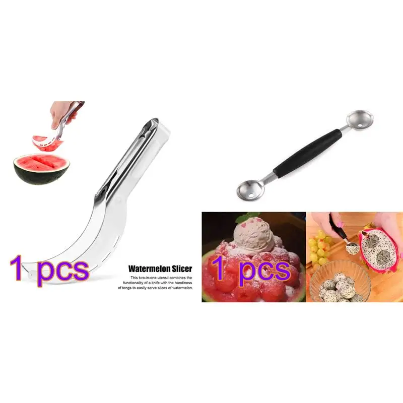 Stainless Steel Watermelon Slicer Cutter Clip Ice Cream Baller Fruit Knife Peeler Multifunctional Household Kitchen Tool
Stainless Steel Watermelon Slicer Cutter Clip Ice Cream Baller Fruit Knife Peeler Multifunctional Household Kitchen Tool