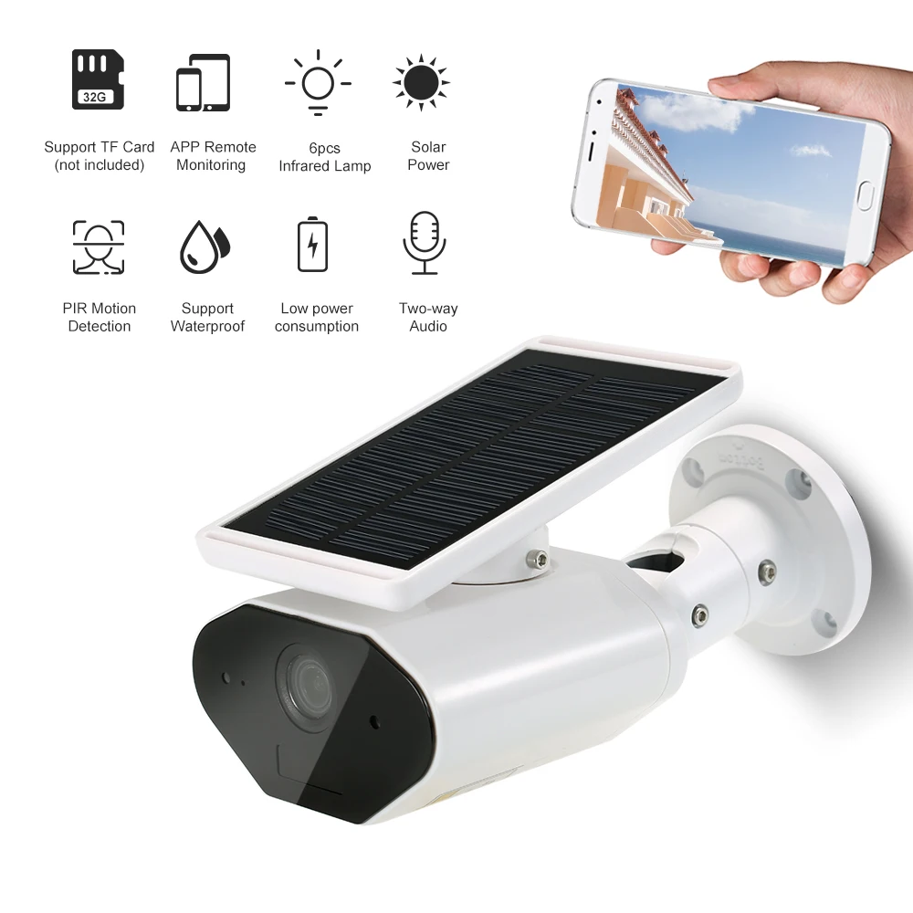 WIFI Camera Wireless 1080P 2.0MP Solar Battery Power Camera Low Power Consumption Surveillance Security Cam Outdoor Waterproof
WIFI Camera Wireless 1080P 2.0MP Solar Battery Power Camera Low Power Consumption Surveillance Security Cam Outdoor Waterproof