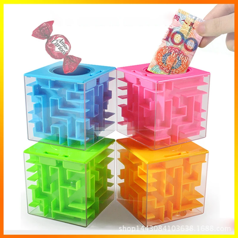 Kid 3D Cube Puzzle Maze Money Maze Coin Box Cube Puzzle Saving Piggy Bank Brain Storm Game Kid Toy Gift
Kid 3D Cube Puzzle Maze Money Maze Coin Box Cube Puzzle Saving Piggy Bank Brain Storm Game Kid Toy Gift