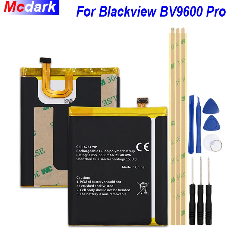 Mcdark 5580mAh Battery For Blackview BV9600 Pro Batterie Bateria Accumulator AKKU ACCU PIL Mobile Phone with tools
Mcdark 5580mAh Battery For Blackview BV9600 Pro Batterie Bateria Accumulator AKKU ACCU PIL Mobile Phone with tools