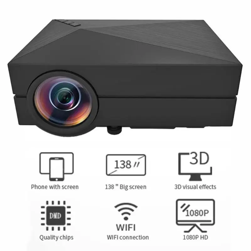 GM60 Home Theater HDMI USB VGA AV LCD Mini 1080P 3D Projector Media Beamer Portable Projector
GM60 Home Theater HDMI USB VGA AV LCD Mini 1080P 3D Projector Media Beamer Portable Projector
