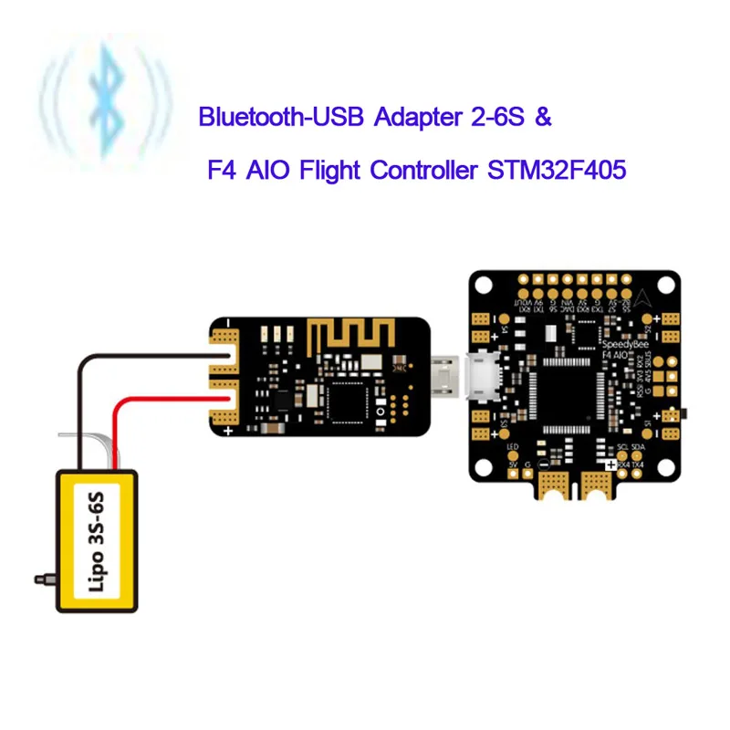 SpeedyBee bluetooth USB Adapter 2-6S & F4 AIO Flight Controller STM32F405 For Drone FPV RC Quadcopter DIY Spare Part Accs
SpeedyBee bluetooth USB Adapter 2-6S & F4 AIO Flight Controller STM32F405 For Drone FPV RC Quadcopter DIY Spare Part Accs