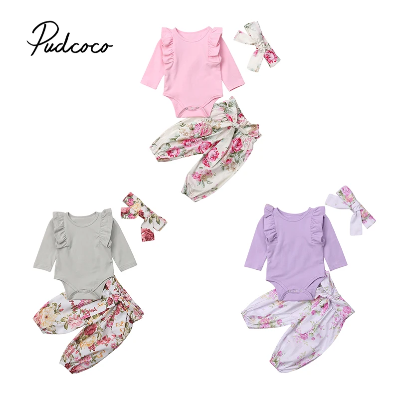 Pudcoco Flower 3Pcs Newborn Baby Girl 2018 New Autumn Fly Sleeve Bodysuit Tops+Floral Bow Pants+Headband Outfit Clothes Casual
Pudcoco Flower 3Pcs Newborn Baby Girl 2018 New Autumn Fly Sleeve Bodysuit Tops+Floral Bow Pants+Headband Outfit Clothes Casual