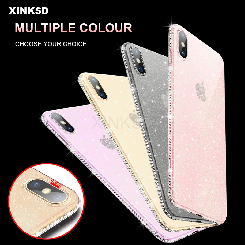 Bling Glitter Diamond Case For iPhone 6 S 6 7 8 Plus Clear Soft TPU Back Phone Cover Case For iPhone XR XS MAX X Cases
Bling Glitter Diamond Case For iPhone 6 S 6 7 8 Plus Clear Soft TPU Back Phone Cover Case For iPhone XR XS MAX X Cases