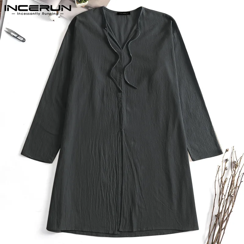 Vintage Male Stage Costumes Viking Tops Mens Undertunic Cotton Shirt Tunic Long Sleeve Robe Grown Medieval Renaissance Camisas
Vintage Male Stage Costumes Viking Tops Mens Undertunic Cotton Shirt Tunic Long Sleeve Robe Grown Medieval Renaissance Camisas