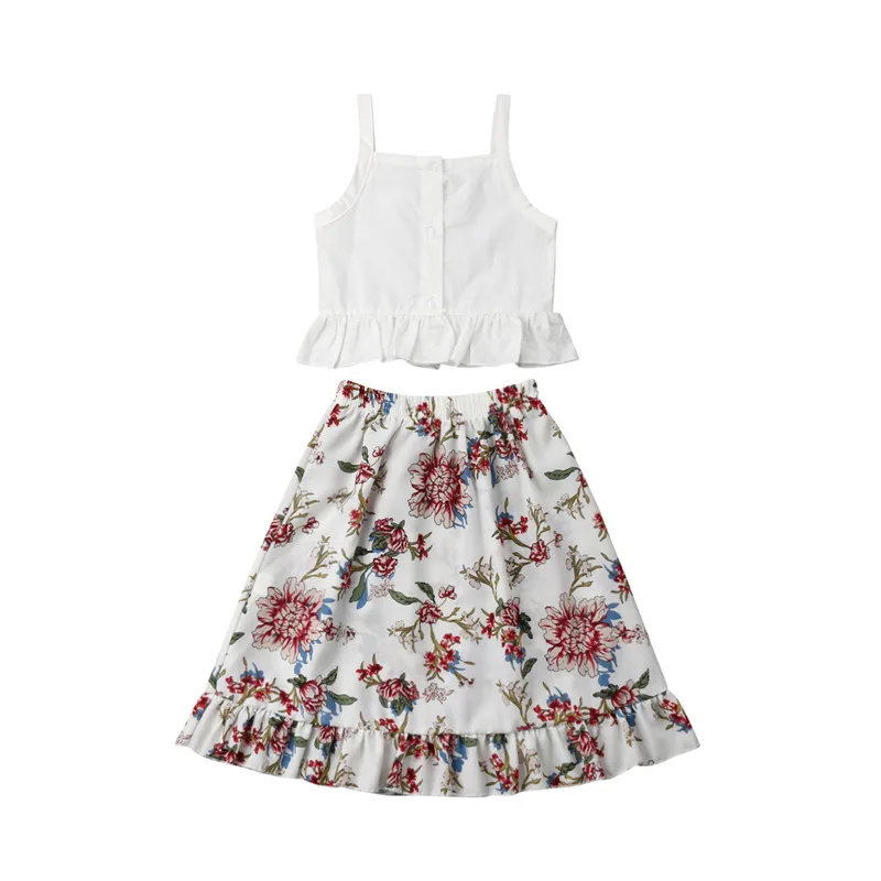 Children Clothing 2019 Summer Toddler Girls Clothes Vest+Floral Skirts 2pcs Outfit Kids Clothes Beach Suit For Girls Clothing
Children Clothing 2019 Summer Toddler Girls Clothes Vest+Floral Skirts 2pcs Outfit Kids Clothes Beach Suit For Girls Clothing