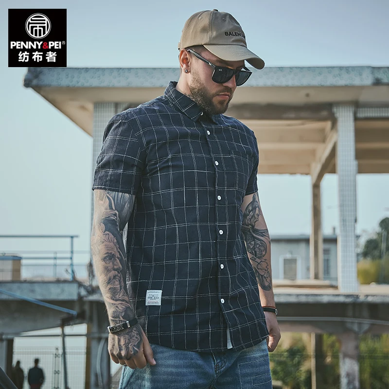 men's plaid shirts cotton casual 2019 New summer male short sleeve blouse boy streetwear dress hawaiian shirt large size xl-6xl
men's plaid shirts cotton casual 2019 New summer male short sleeve blouse boy streetwear dress hawaiian shirt large size xl-6xl