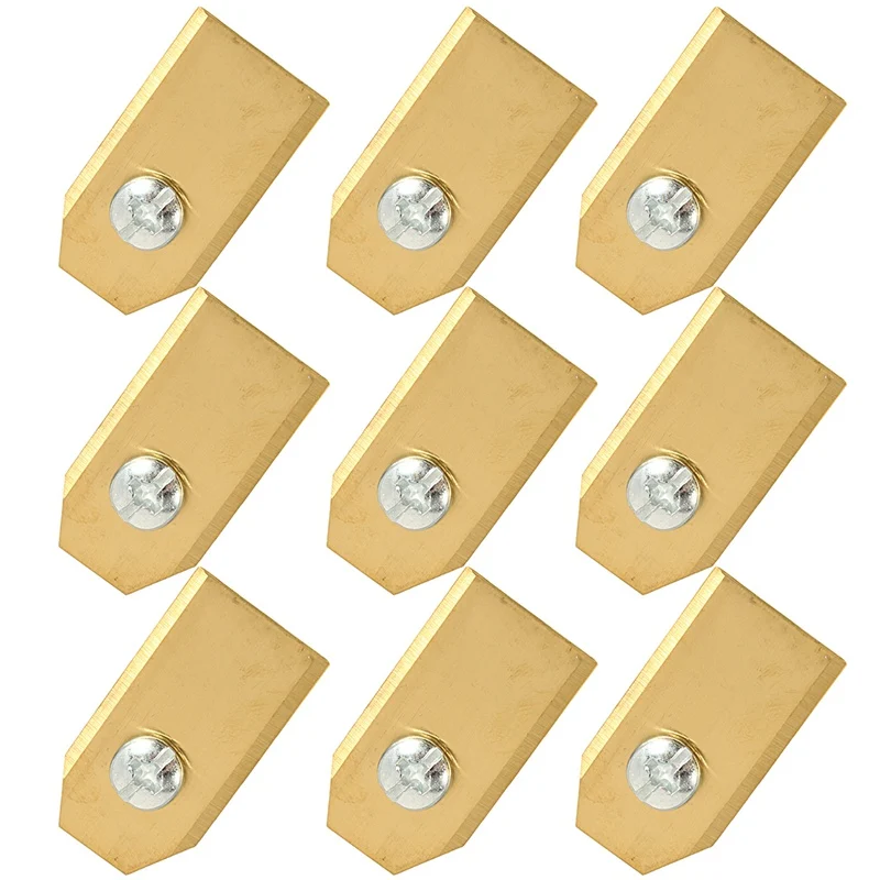 9pcs Titanium Coated Lawnmower Blade 0.6mm with Screws for Robot Mower Garden Tools
9pcs Titanium Coated Lawnmower Blade 0.6mm with Screws for Robot Mower Garden Tools