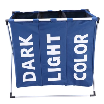 Triple Compartment Laundry Hamper Foldable Laundry Basket Storage Bag (Dark Blue)
Triple Compartment Laundry Hamper Foldable Laundry Basket Storage Bag (Dark Blue)