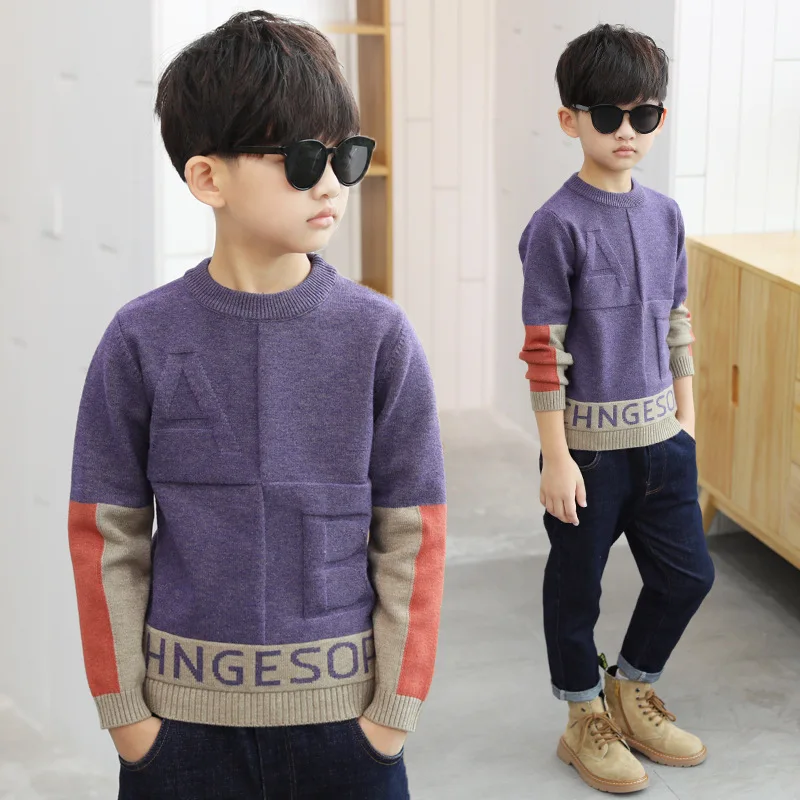 Children's Upper Garment 2018 Pattern Autumn And Winter Round Neck Pullover Leisure Sweater
Children's Upper Garment 2018 Pattern Autumn And Winter Round Neck Pullover Leisure Sweater