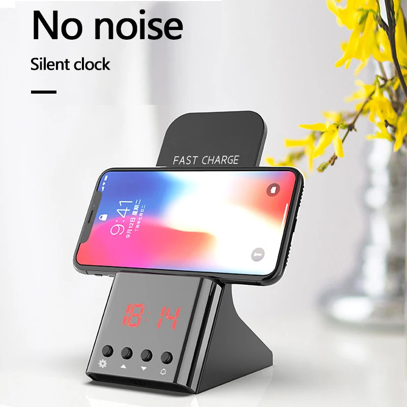 Qi Fast Wireless Charger with Alarm Clock Stand for IPhone X XS Max 7 8 Samsung Galaxy S8 S9
Qi Fast Wireless Charger with Alarm Clock Stand for IPhone X XS Max 7 8 Samsung Galaxy S8 S9