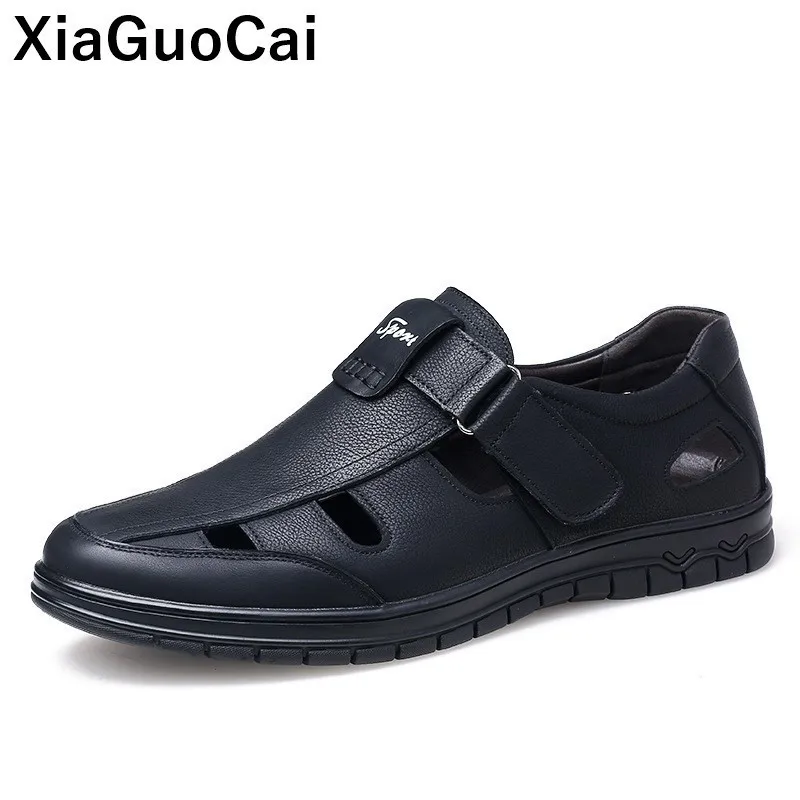 Men Genuine Leather Casual Shoes Hollow Breathable Male Sandals New Arrival Comfortable Non-slip Man Footwear High Quality
Men Genuine Leather Casual Shoes Hollow Breathable Male Sandals New Arrival Comfortable Non-slip Man Footwear High Quality
