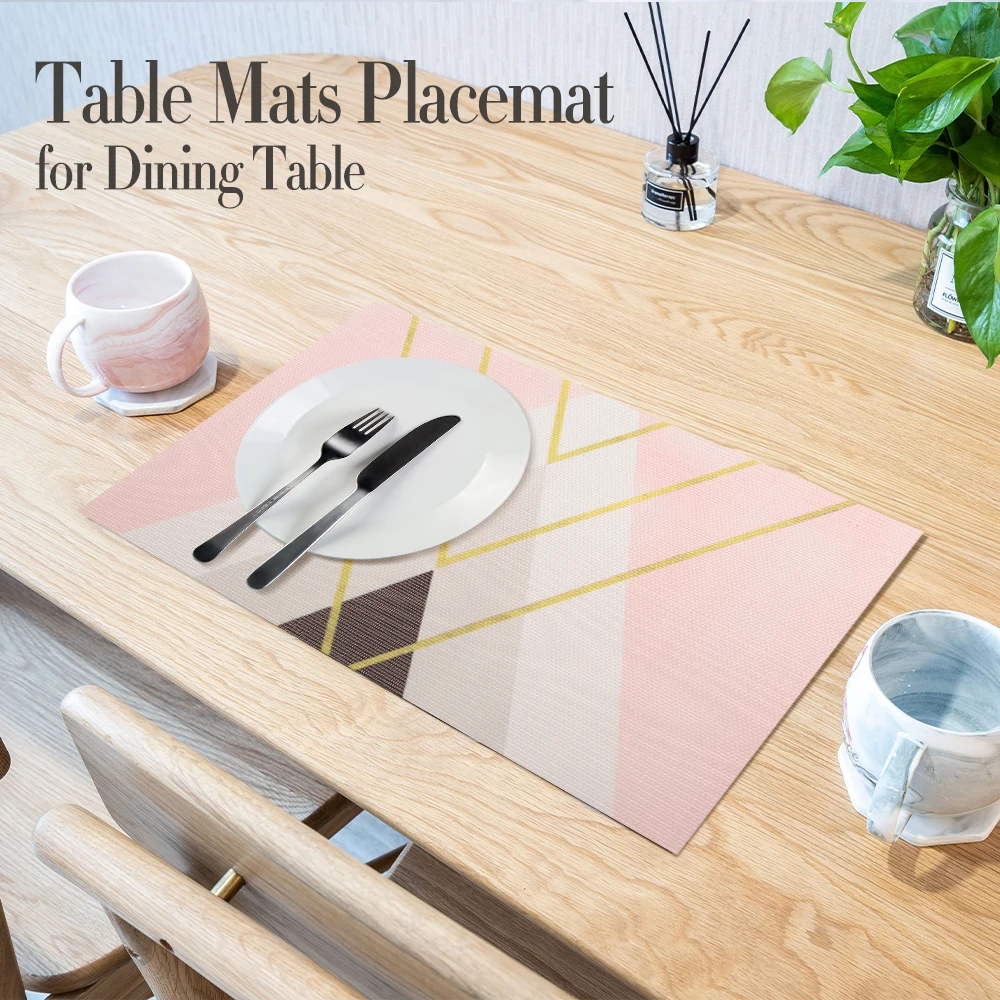 Tableware Pad PVC Placemat Table Mats for Dining Table Skid-proof Heat-Resistant for Kitchen
Tableware Pad PVC Placemat Table Mats for Dining Table Skid-proof Heat-Resistant for Kitchen