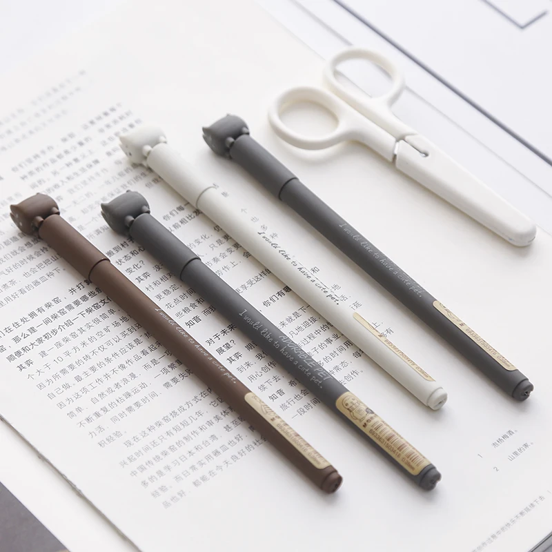 4PCS Cute Cat Gel Ink Pen 0.38 balck Creative Stationery Student Pen Full Needle Black Ink Pen School Supplies Office Supplies
4PCS Cute Cat Gel Ink Pen 0.38 balck Creative Stationery Student Pen Full Needle Black Ink Pen School Supplies Office Supplies