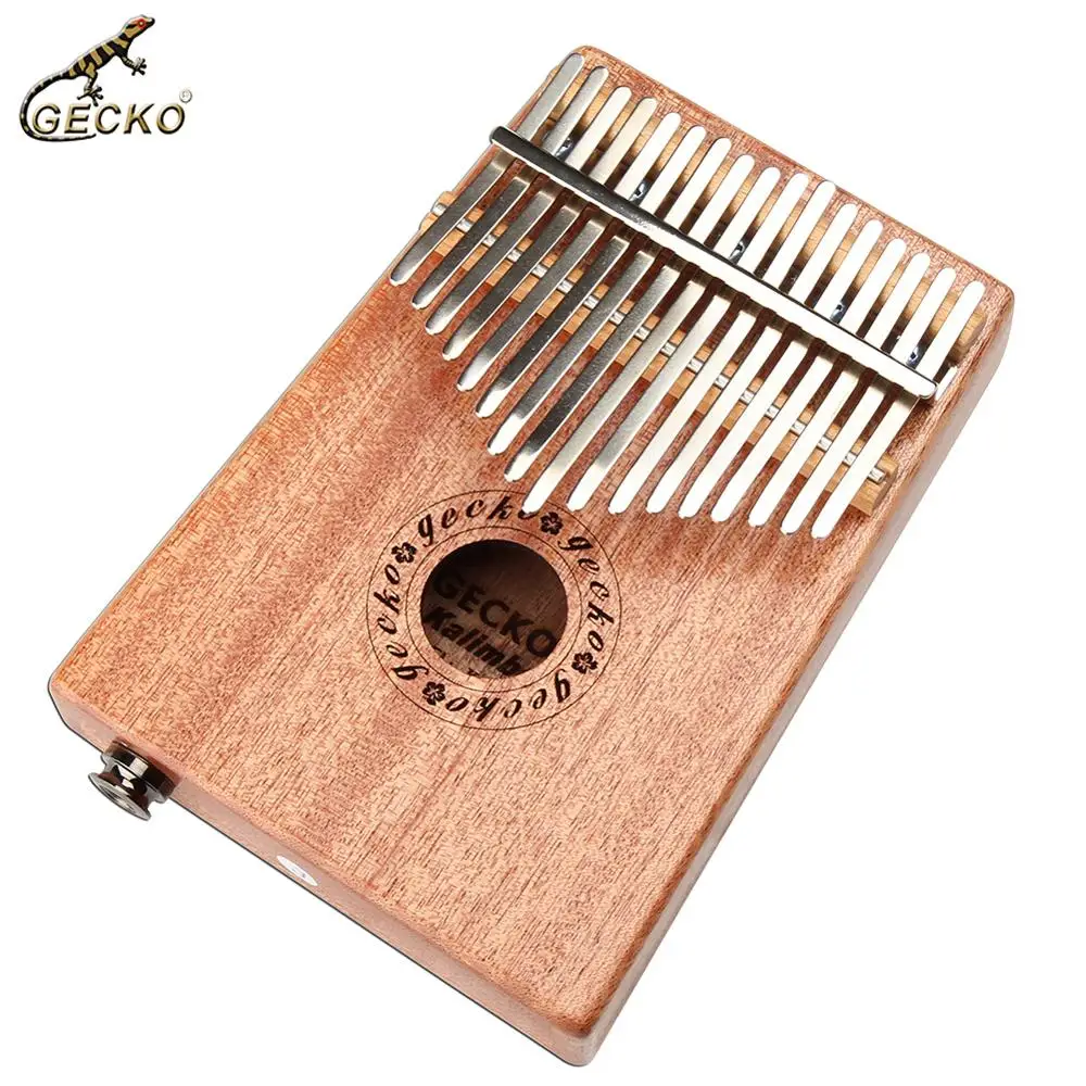Portable Musical instrument Toys Mbira Finger Piano Solid Mahogany Body Musical Gift for Music Lovers Kalimba 17 Keys Thumb Piano with Tune Hammer