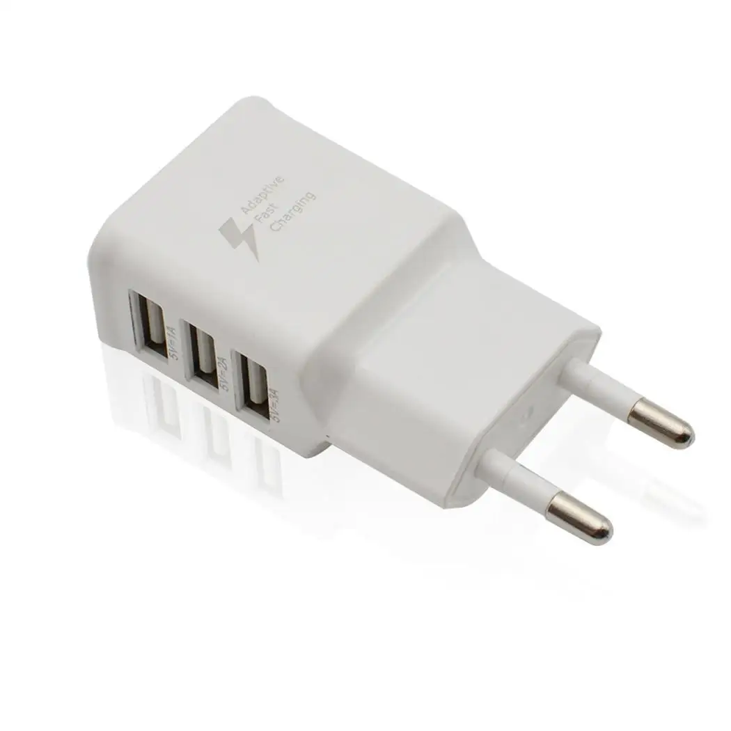 3 USB Ports Fast Wall Charger Travel EU/ x US Plug Power Adapter 5V-2A For Mobile Home General Phones | Мобильные телефоны и