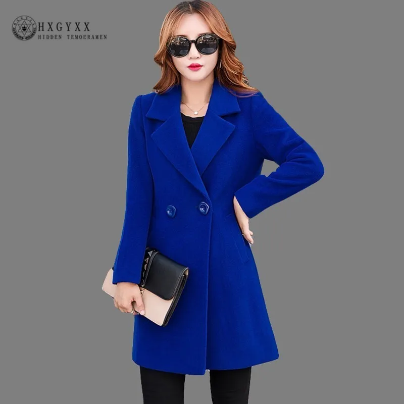 Фото 2020 Autumn Winter Jacket Women Cashmere Overcoat Wool Coat Plus Size Slim Warm Long Cotton Blend Clothes Outerwear Okd578 | Женская