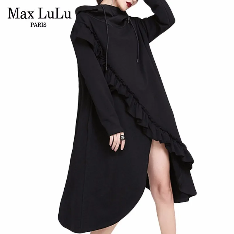 Max LuLu 2019 Spring Fashion Korean Style Ladies Hooded Streetwear Women Vintage Dresses Black Party Vestidos Woman Sexy Clothes
Max LuLu 2019 Spring Fashion Korean Style Ladies Hooded Streetwear Women Vintage Dresses Black Party Vestidos Woman Sexy Clothes