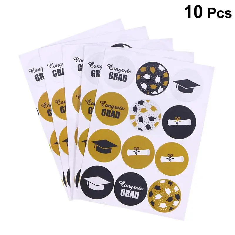 120Pcs Round Labels Graduation Theme Patterned Sealing Stickers Handmade Roll Decals for Certificate Decor
120Pcs Round Labels Graduation Theme Patterned Sealing Stickers Handmade Roll Decals for Certificate Decor