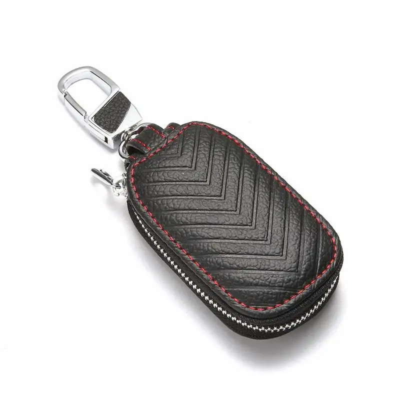 Фото Универсальная автомобильная сумка на цепочке для ключей из натуральной кожи