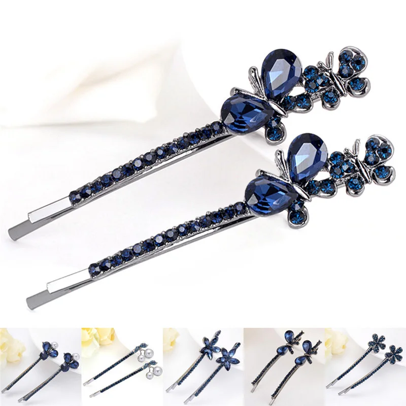 Hairpins Bowknot Girls Retro Hairpins Rhinestone Blue Flowers Shaped Women Crystal 1Pair Barrette Vintage Clamp Hair Clips
Hairpins Bowknot Girls Retro Hairpins Rhinestone Blue Flowers Shaped Women Crystal 1Pair Barrette Vintage Clamp Hair Clips