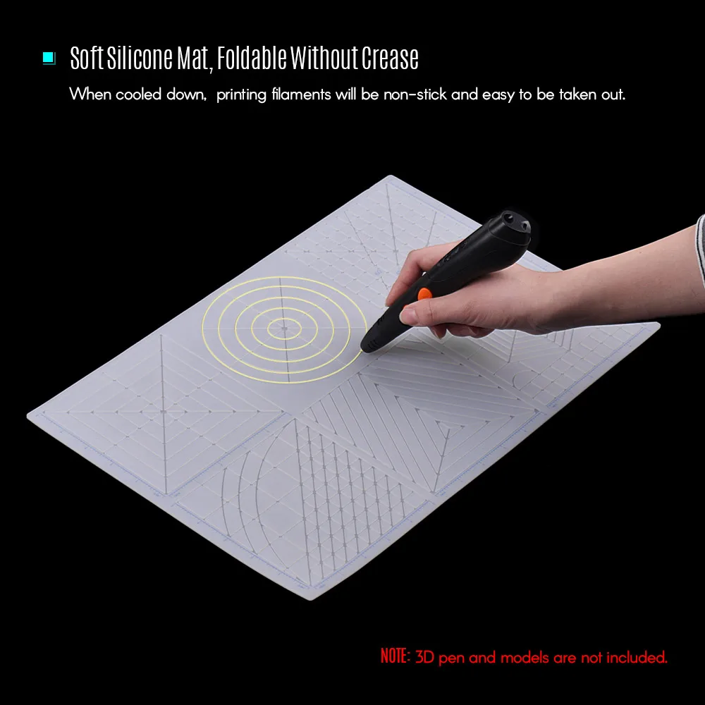 Multi Purpose 3D Printing Pen Template Soft Silicone Mat 3D Drawing Templates Copy Board with Fingerstalls
Multi Purpose 3D Printing Pen Template Soft Silicone Mat 3D Drawing Templates Copy Board with Fingerstalls