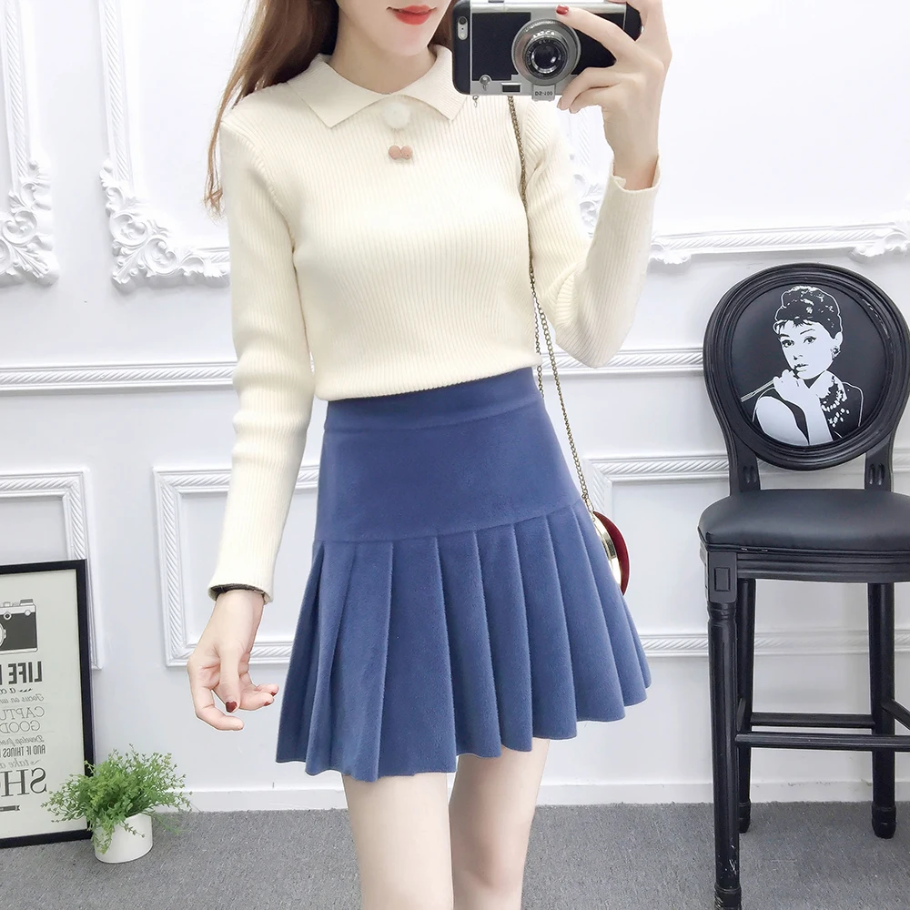 new winter skirt Korean fashion suits thick sweater & Pleated woolen cloth skirts two-piece outfit women vestido top knitwear
new winter skirt Korean fashion suits thick sweater & Pleated woolen cloth skirts two-piece outfit women vestido top knitwear